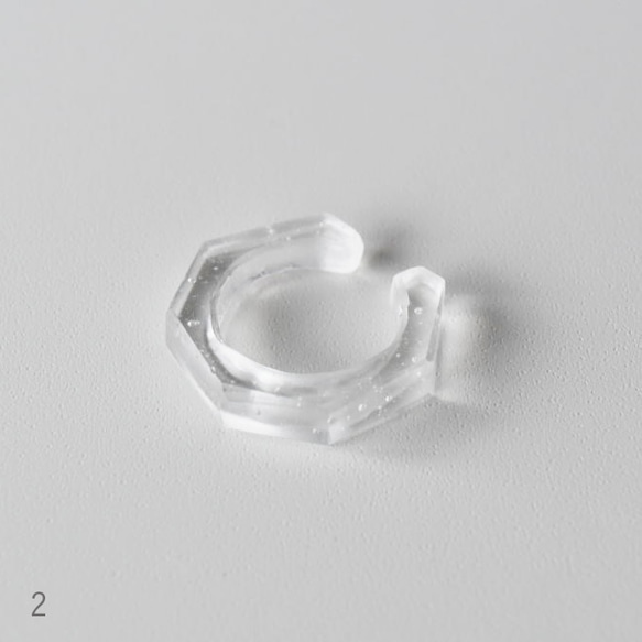 glass ear cuff　CLEAR 3枚目の画像