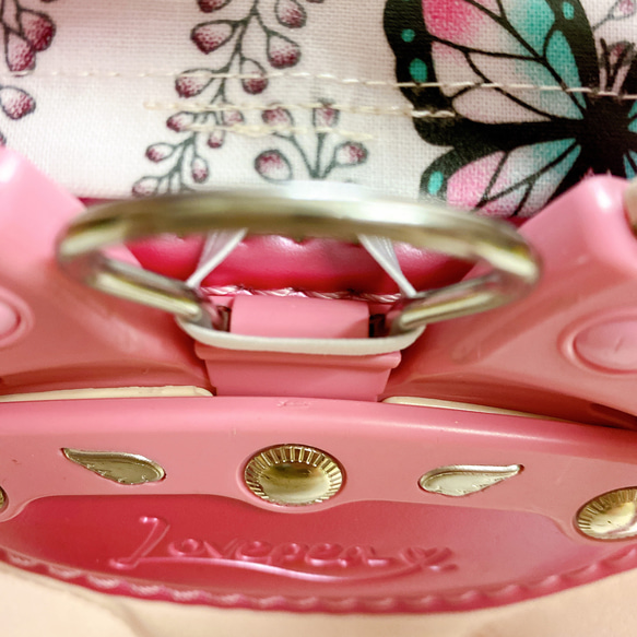 ランドセルカバー 和柄 蝶々 ピンク 3枚目の画像
