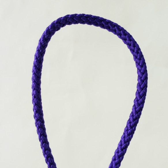 ポリエステルコード（江戸打ち紐）中 紫 巾3㎜×20m巻 2枚目の画像