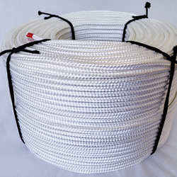 ポリエステルF16打ロープ白8㎜100m巻き 2枚目の画像