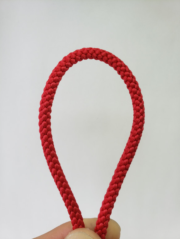 ポリエステルコード（江戸打ち紐）太 赤巾5㎜×20m 2枚目の画像