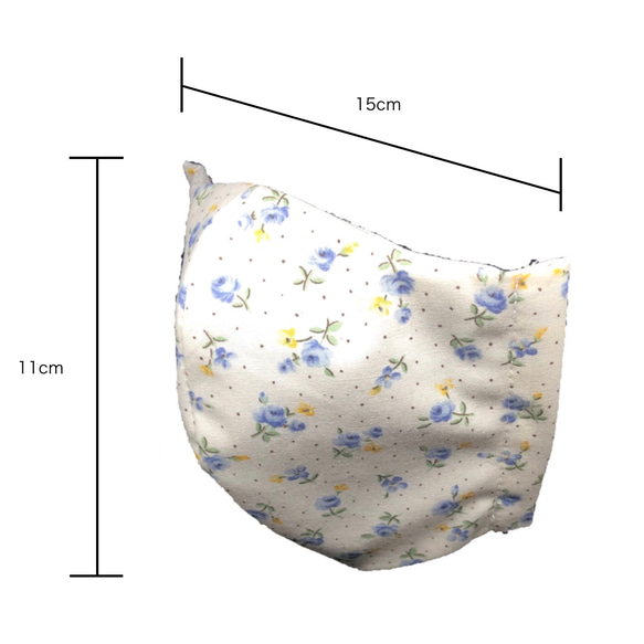 ＊オーガニックコットンガーゼ＊親子でおそろい布マスクセット(花柄・ガーゼ) 3枚目の画像