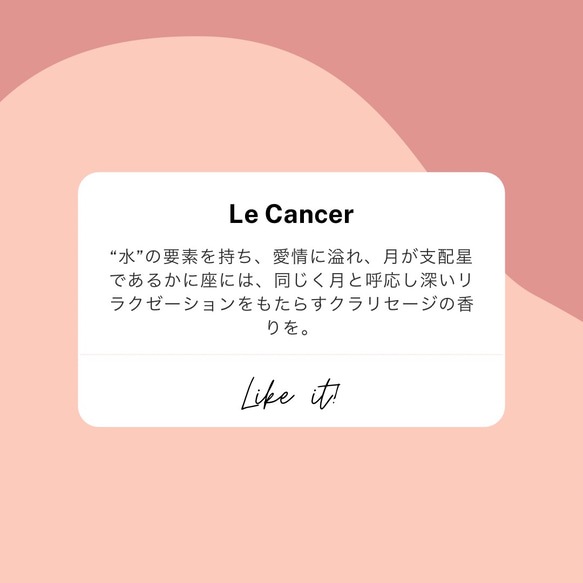 Le Cancer 12星座ソイワックスアロマキャンドル 3枚目の画像