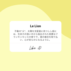 Le Lion 12星座ソイワックスアロマキャンドル 4枚目の画像