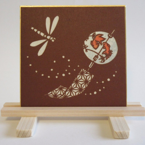 切り絵豆色紙 風鈴とんぼ その他置物 mimiねこ 通販 2491005｜Creema