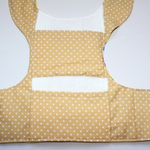 熱中症対策☆クールエプロンマックブヒ柄黄色フレブル服フレンチ