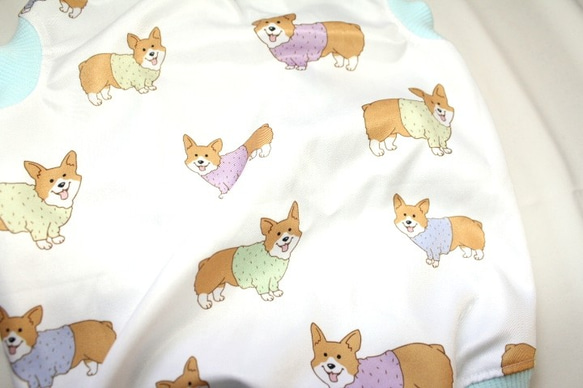 新作犬服オーダー★コーギー柄タンク中型犬大型犬フレブル服パグ服犬服フレンチブルドッグ中型犬ペキニーズ 2枚目の画像