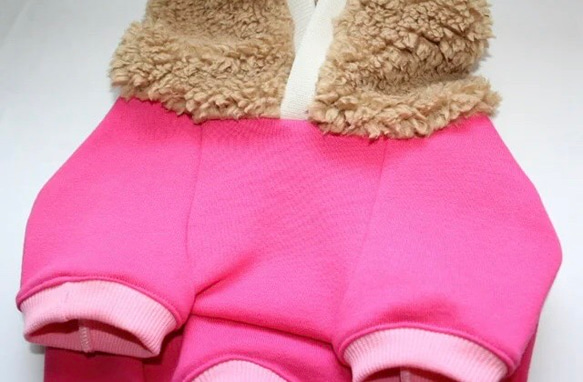 大小順序★保暖的粉紅色運動衫Boa Parker貴犬狗衣服法國鬥牛犬哈巴狗中型犬Pekingese法國公牛 第3張的照片