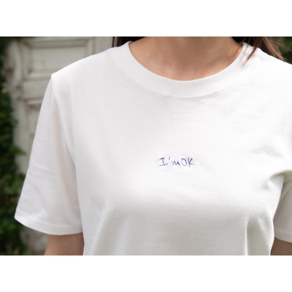 【送料無料】数量限定 ワンポイント 刺繍Tシャツ サラッと汗を吸収 綿100% シンプルだけどオシャレT 6枚目の画像