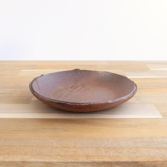 備前焼　たたき皿（小）【陶器・皿・プレート】 3枚目の画像