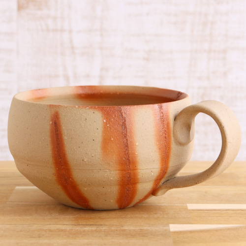 備前焼 スープカップ（緋襷）【陶器・ボウル】 マグカップ 備前焼 焼き