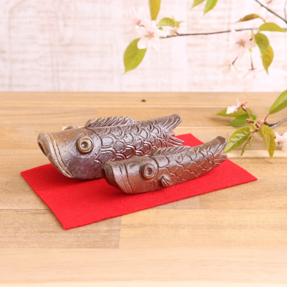 畑鰻陶炎　鯉のぼり　置物2セット 畑鰻陶炎 鯉のぼり 置物2セット Amazon | 【徳永鯉】のぼり