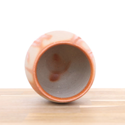 備前焼　たまご形のフリーカップ（中）【緋襷】【A】【陶器・コップ・グラス】 4枚目の画像