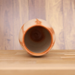 備前焼　たまご形のフリーカップ（大）【緋襷】【C】【陶器・コップ・グラス】 3枚目の画像