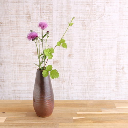 備前焼 三方花入【A】【陶器・花器・フラワーベース】 一輪挿し・花瓶