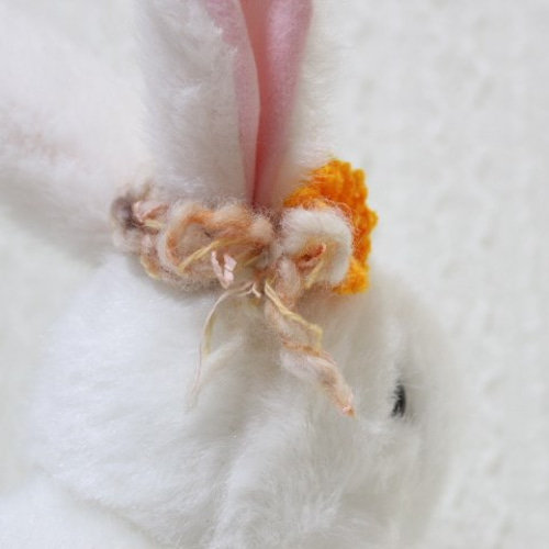 うさぎさん用アクセサリー アヴリル糸のイヤーリング♡ｵﾚﾝｼﾞと黄色の 