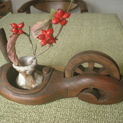 茶色の存在感ある壺(一輪挿し) 0_abb699a260400c85bdd87103e6e8