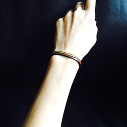 antique leather chain bracelet★本革使用 2枚目の画像