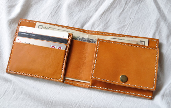 To木皮革錢包只能用皮革製作（BOX硬幣盒） 第2張的照片