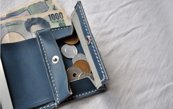 Tochigi皮革錢包只用皮革製作（BOX硬幣盒） 第4張的照片