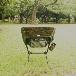 キャンプ用コンパクトチェアカバー 迷彩×アーミーグリーン 3枚目の画像