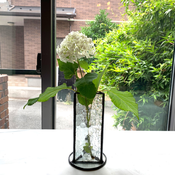 飾り物　ステンドグラス　花　花瓶 ステンドグラス 花の飾り（1点物） | puchgalalley-winwin