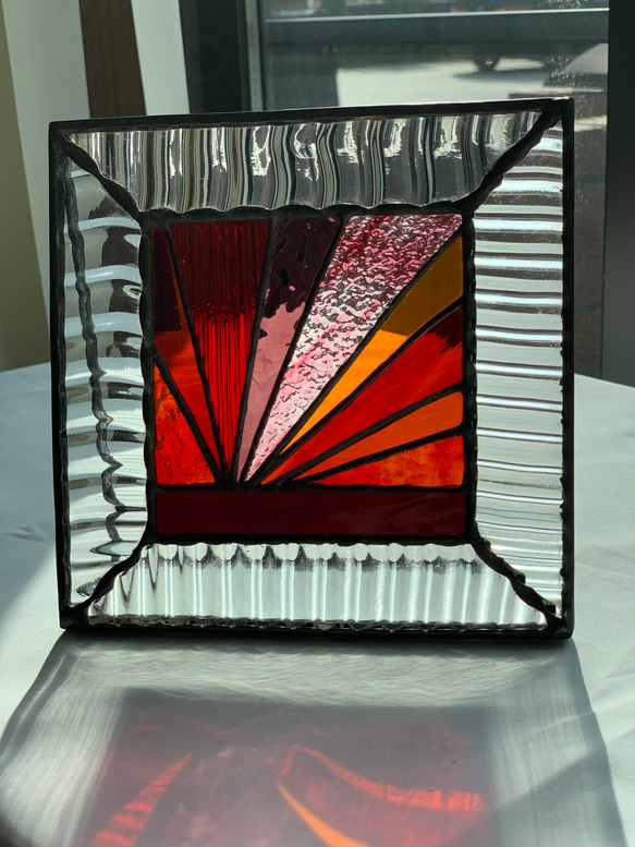 光の帯　ステンドグラス　絵画シリーズ　自立式 5枚目の画像