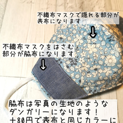 不織布が見える2wayマスクカバー☆レースマスク️ 抗菌・アトピー協会推薦❄️etc【受注】 7枚目の画像