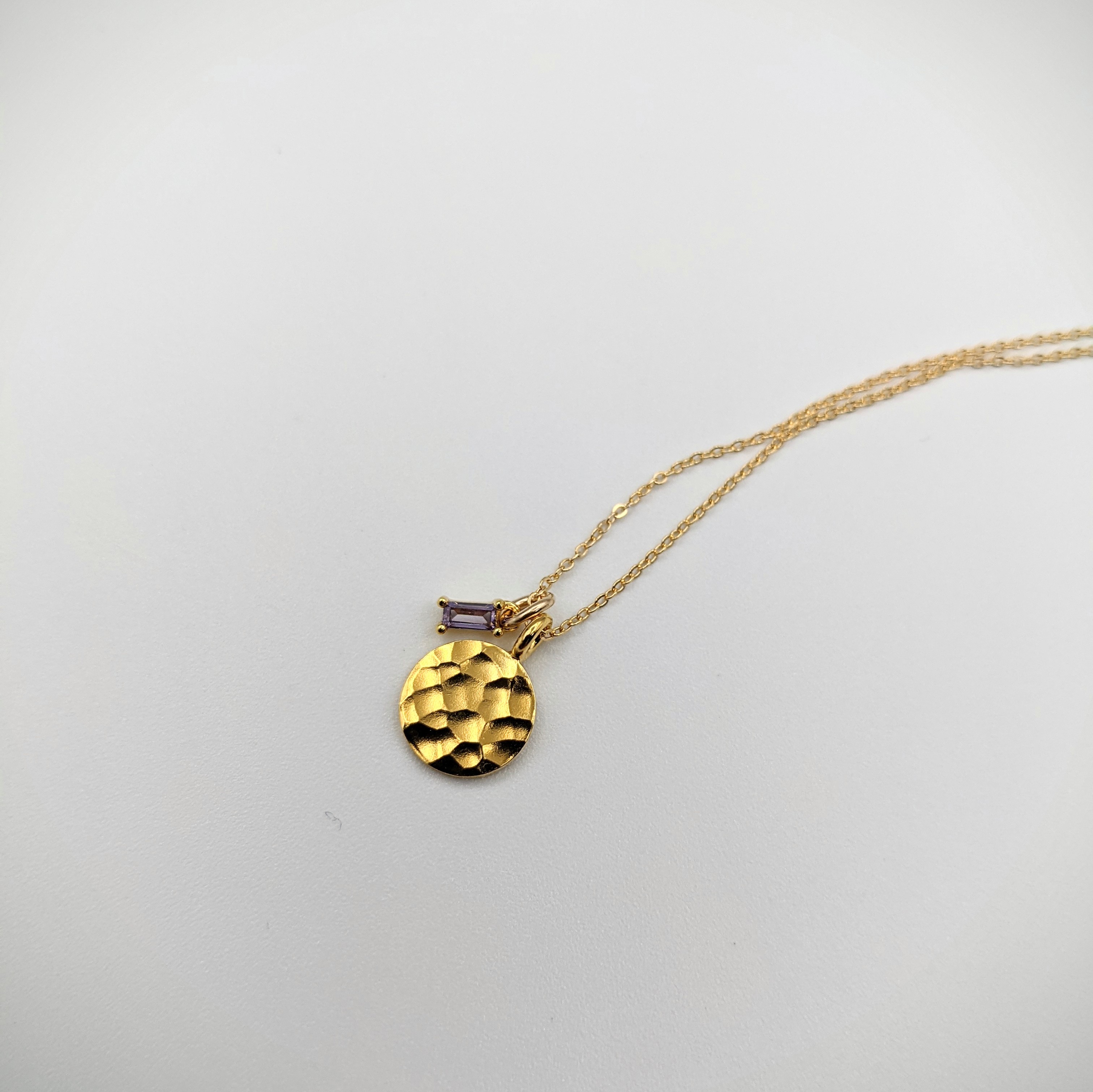 【送料無料】Karen gold necklace & 紫ジルコニア