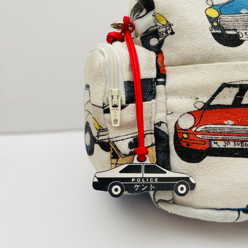 【パトカー】お名前・ネームキーホルダー◎名入れオーダー パトカー】お名前・ネームキーホルダー◎名入れオーダー