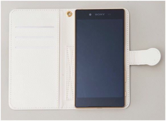 受注製作 Smartphone case『花見でごろん』手帳型スマホケース 5枚目の画像