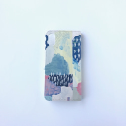 『雨を眺める』アクリル画からデザインした手帳型スマホケース 5枚目の画像