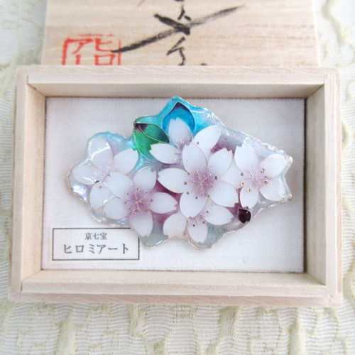 古典 桜ブローチ（大）｜京七宝銀有線 京七宝ヒロミ・アート ブローチ 着物・浴衣
