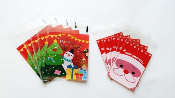 ♡90枚♡　【6】クリスマスデザインopp袋テープ付き　♪ギフト・ラッピング・包装♪ 3枚目の画像