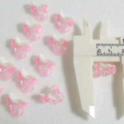 １００個➡５８０円イヤリング（プラスチック♡キッズdiy♡） 2枚目の画像