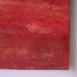 深まる秋を想わせる深く赤い壁　インテリアアート（Autumn Red #530031）珪藻土＋アクリル絵具　原画 5枚目の画像
