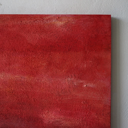 深まる秋を想わせる深く赤い壁　インテリアアート（Autumn Red #530031）珪藻土＋アクリル絵具　原画 7枚目の画像