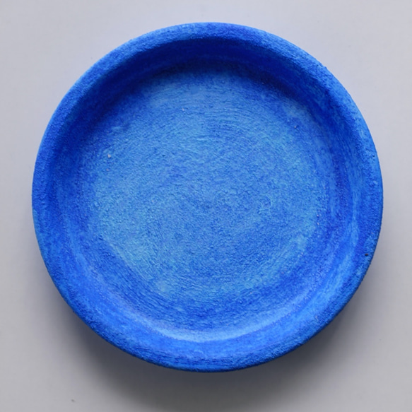 シャウエンブルー青い植木鉢　プリン型ポットL＋トレイ　chaouen blue flower pot 6枚目の画像