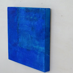 お部屋を涼しげにしてくれる青いインテリアアート（Just blue #18001）原画 2枚目の画像