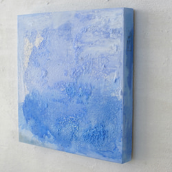 お部屋を涼しげにしてくれる青いインテリアアート（ice blue mini #18002）原画 2枚目の画像