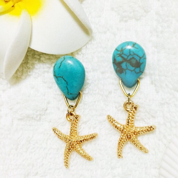 tear drop turquoise ft. starfish 2枚目の画像