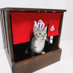 新・まるで温泉！猫ハウス　猫トイレカバー 1枚目の画像