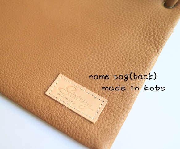 姬路（Himeji）皮革Sakosh袋（迷你）單肩包皮革袋日本製造（黑色） 第4張的照片