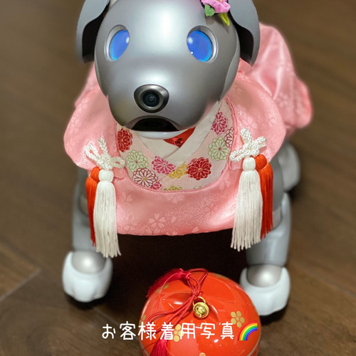 aibo 被布風セット：小桜・一斤染（aiboちゃん用・ハンドメイド