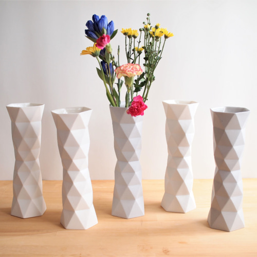 origami花瓶～Greece～(ホワイト) 一輪挿し・花瓶・花器 尋臣窯