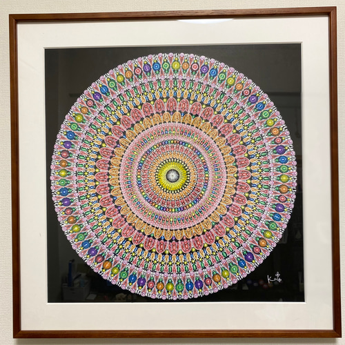 曼荼羅アート 祝福 50センチ角 絵画 渡邊香花 通販 10659128