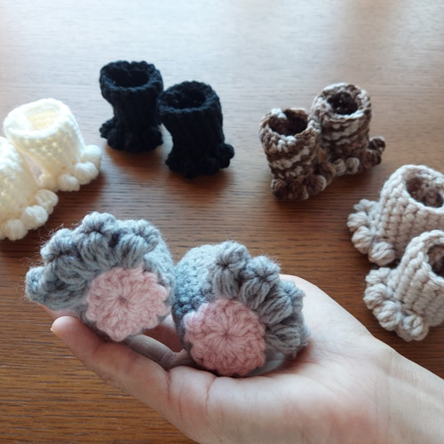 送料無料】猫の手／肉球／エコたわし／アクリルたわし／ネコ足タワシ