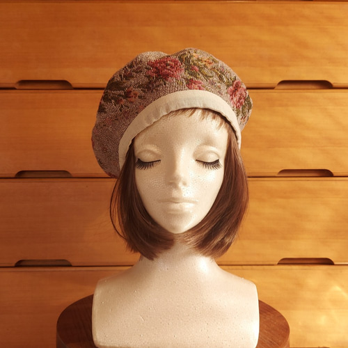 送料無料】2WAYベレー帽／サイズ調節できます♪／一点モノ／AC210010F