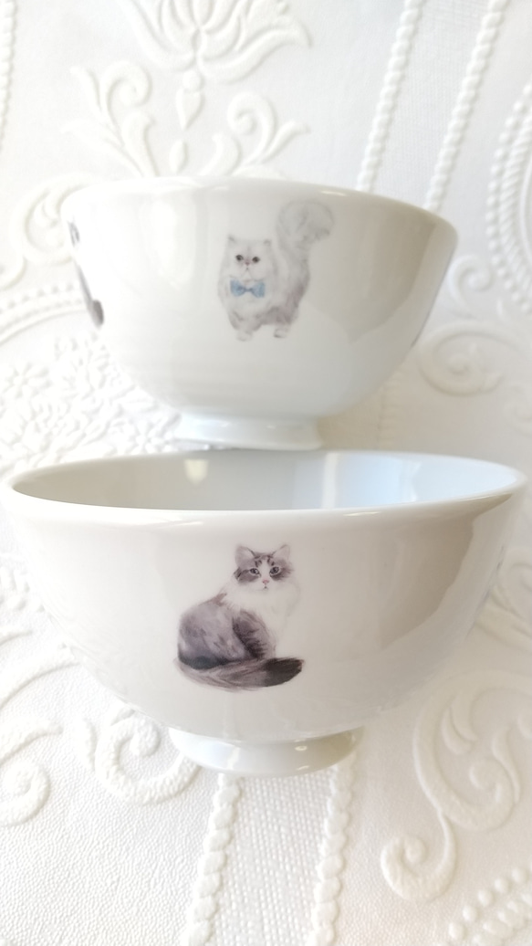 茶碗　猫　肉球 2枚目の画像