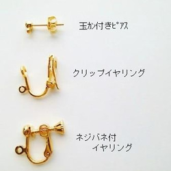 14kgf ～あなたの魅力を引き出す天然石のピアス～（グァバクォーツ） 6枚目の画像